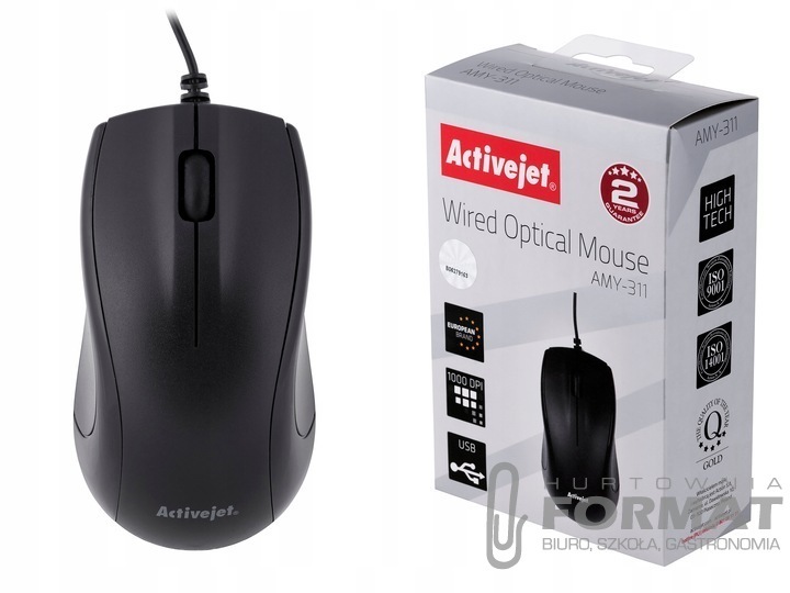Activejet mysz przewodowa USB AMY-311 1