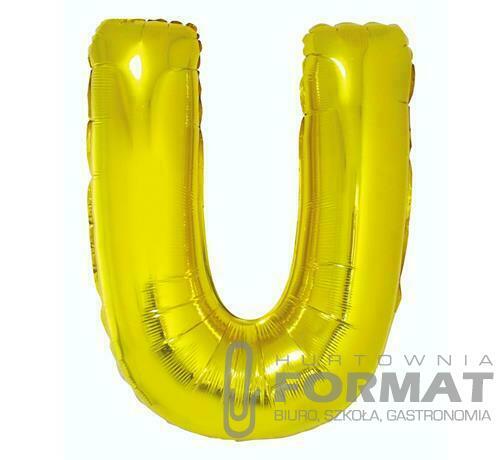BALON FOLIOWY "LITERA U" ZŁOTA 85CM 1