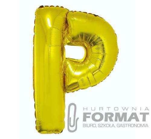 BALON FOLIOWY "LITERA P" ZŁOTA 85CM 1