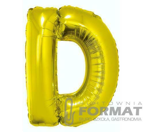 BALON FOLIOWY "LITERA D" ZŁOTA 85CM 1