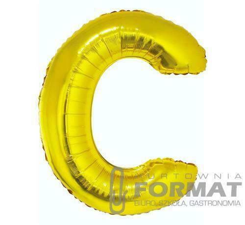 BALON FOLIOWY "LITERA C" ZŁOTA 85CM 1