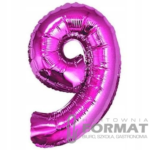 Balon foliowy RÓŻOWY cyfra numer 9 urodziny XXL 1