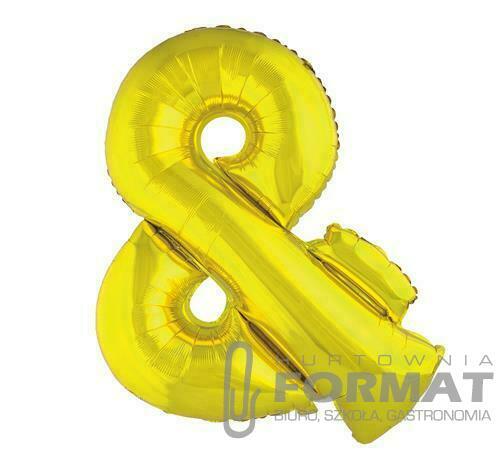 BALON FOLIOWY "LITERA &" ZŁOTA 85CM 1
