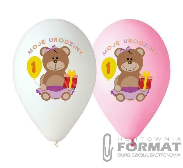 BALONY MOJE 1 URODZINY dla dziewczynki 5 szt 1