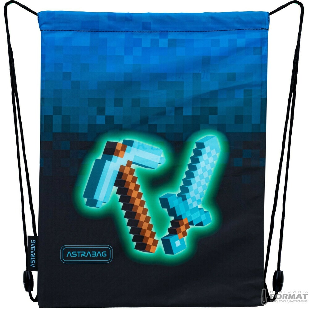 WOREK NA OBUWIE BUTY DO SZKOŁY MINECRAFT POJEMNY ASTRABAG 1