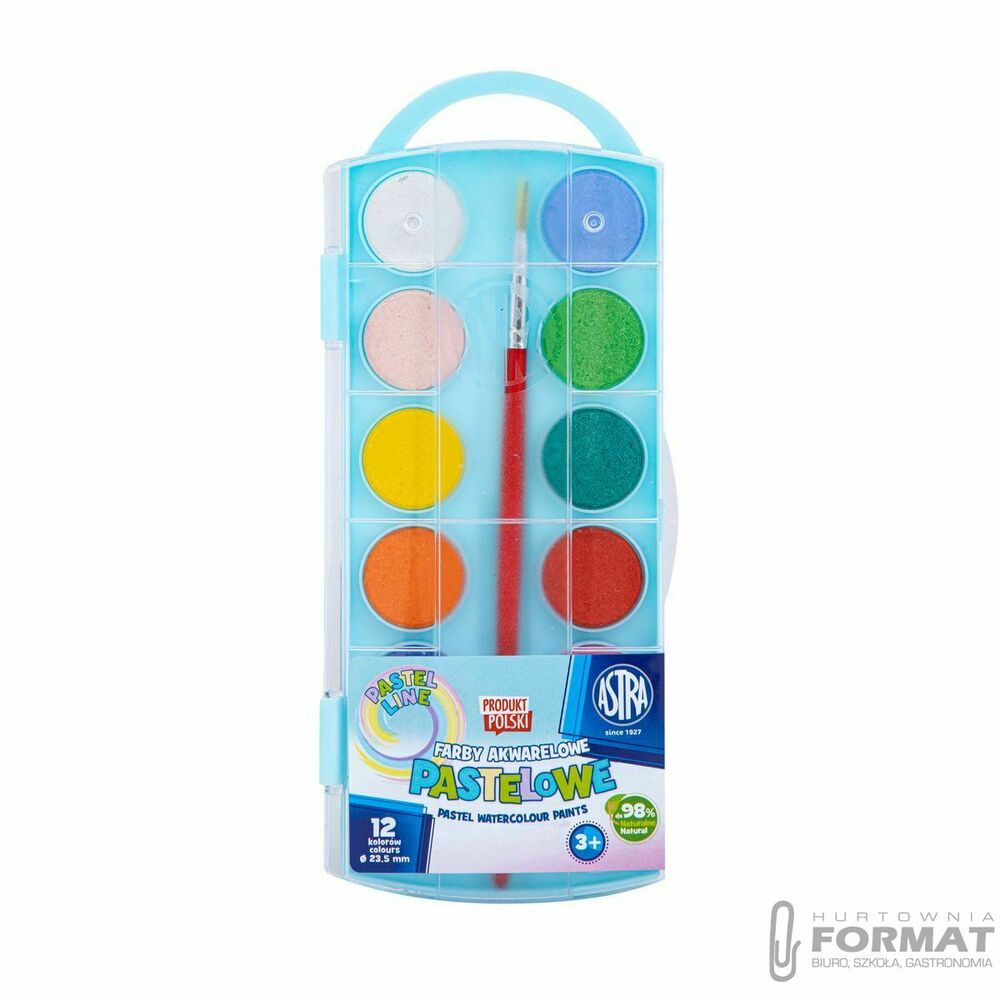 Farby akwarelowe pastelowe Astra 12x23,5mm 1