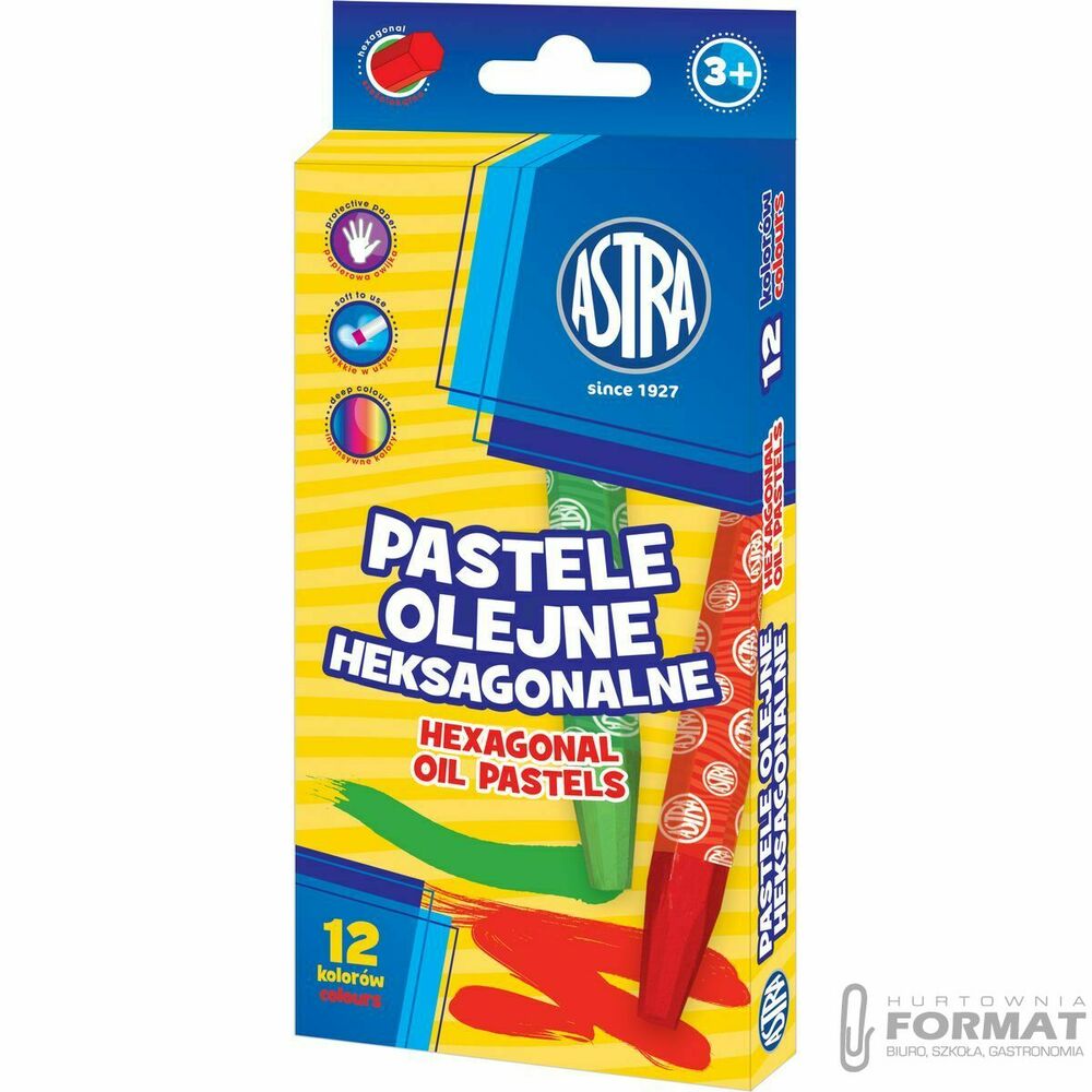 Pastele olejne Astra heksagonalne 12 kol. (313023004) 1