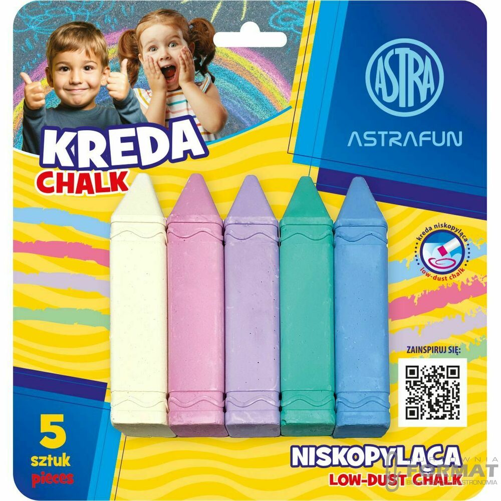 Kreda JUMBO kwadratowa 5 kolorów Astra 1