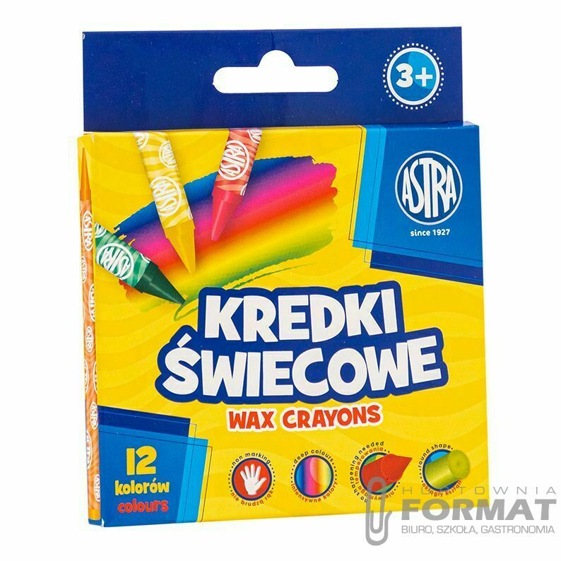 KREDKI ŚW.OKRĄGŁE 12KOL 8/90MM 1