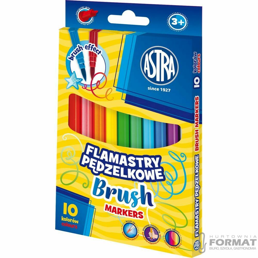 Flamaster Astra pędzelkowe 10 kol. (314023002) 1