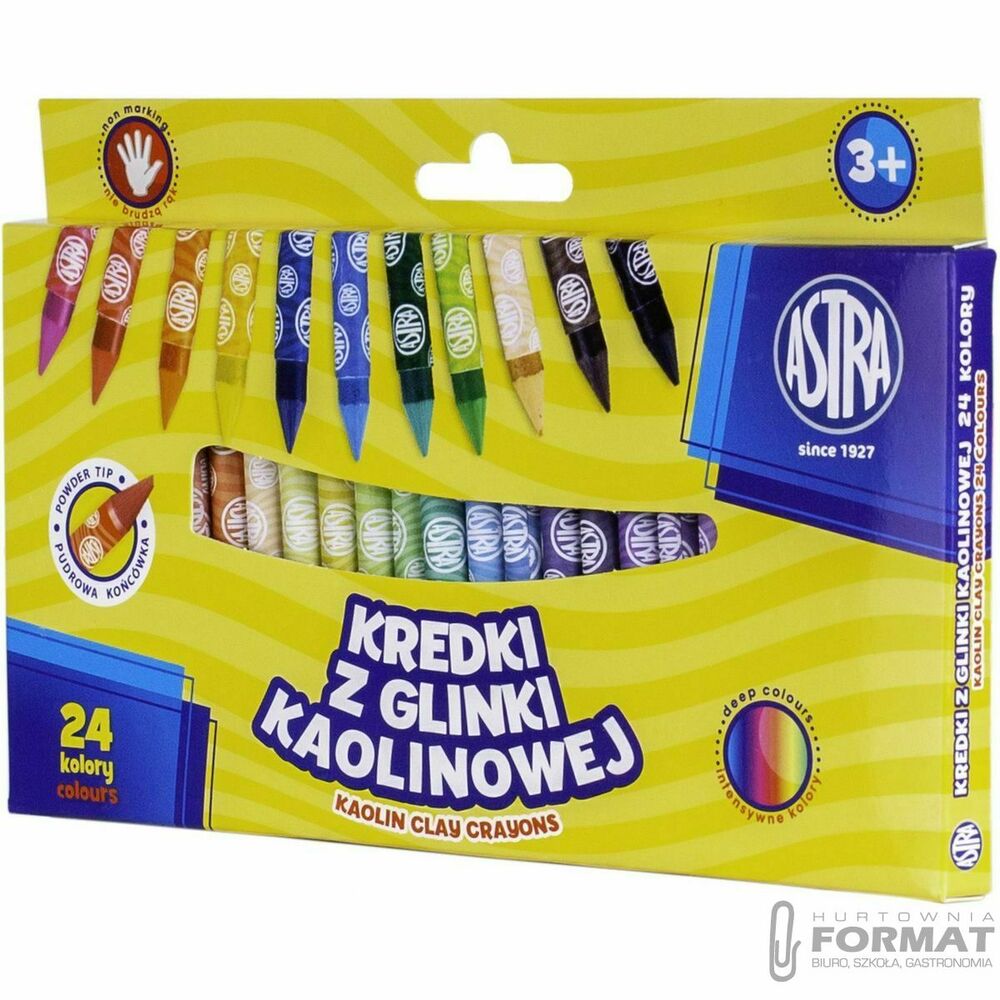Astra Kredki z glinki kaolinowej 24 kolory 1