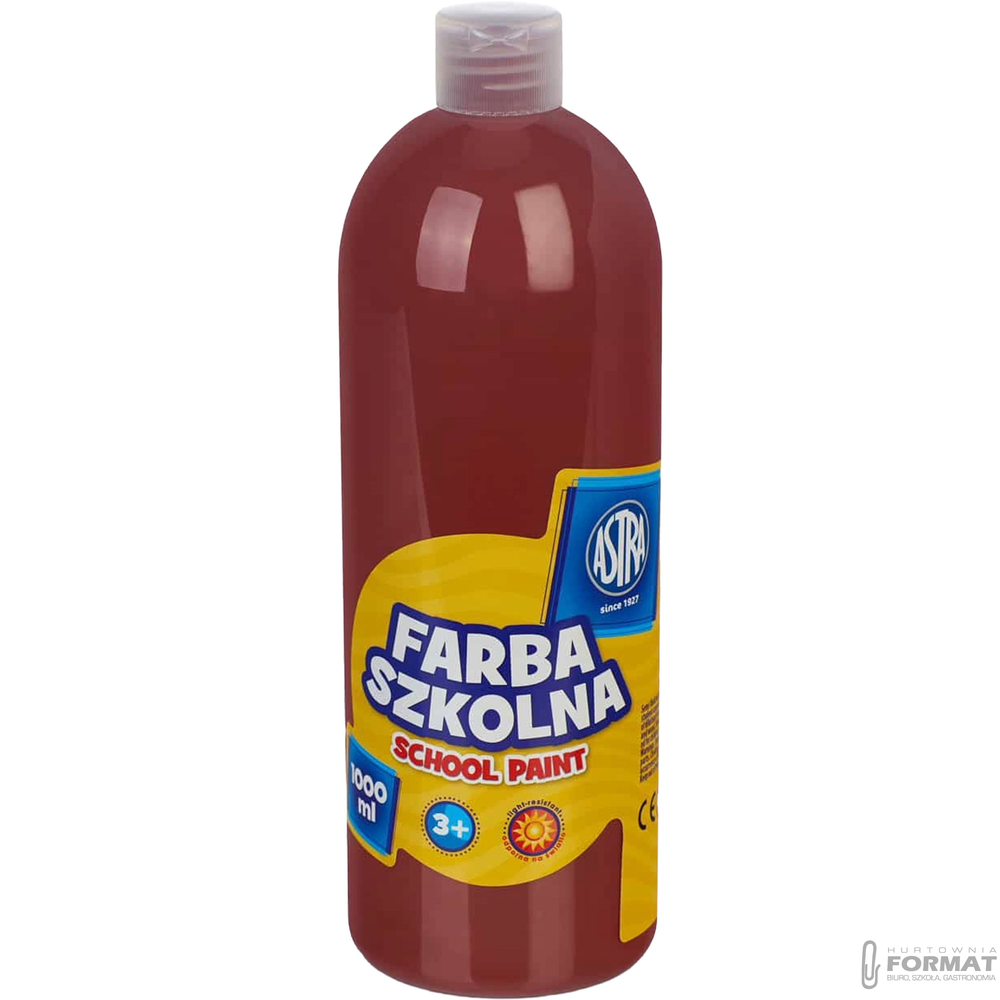 Farba szkolna Astra 1000 ml - brązowa 1