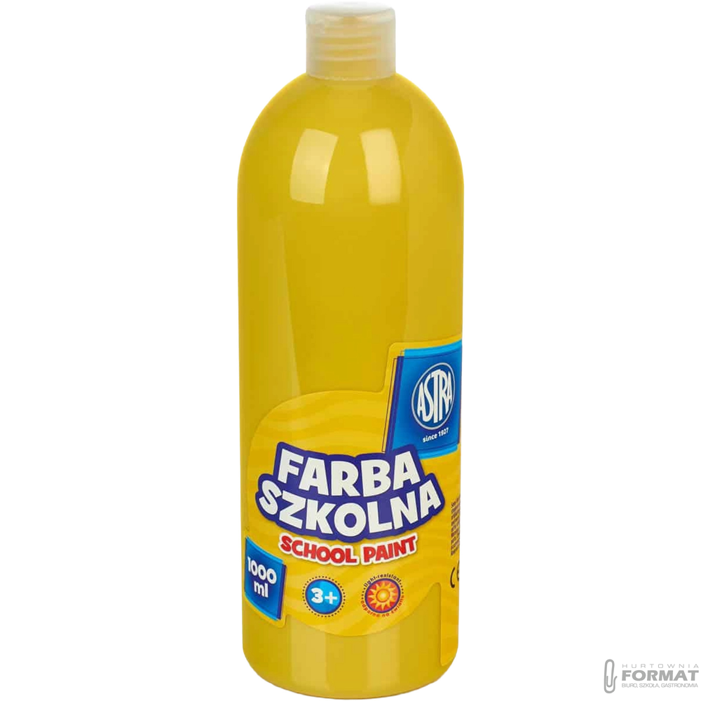 Farba szkolna Astra 1000 ml - żółta 1