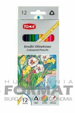 Kredki ołówkowe trójkątne 12 kolorów TOMA TO-544/1 1