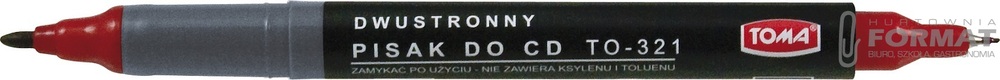 Foliopis permanentny TOMA TO-321 - czerwony 1