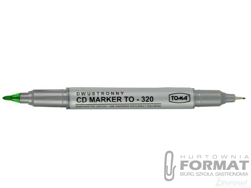 Dwustronny CD Marker TOMA TO-320 - zielony 1