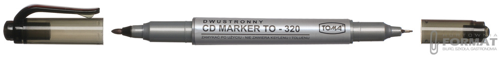 Dwustronny CD Marker TOMA TO-320 czarny 1