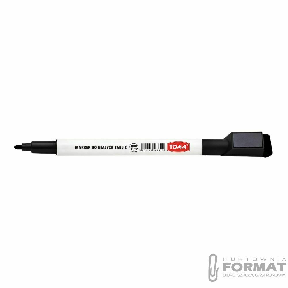 MARKER SUCHOŚCIERALNY TOMA MAGNES+ŚCIERACZ CZARNY 1