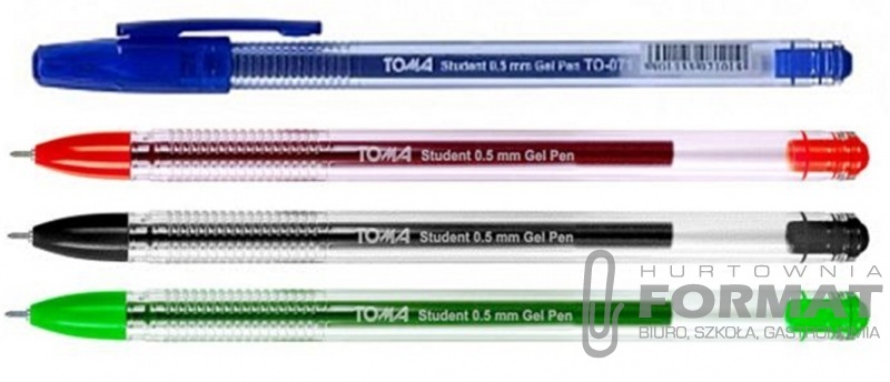DŁUGOPIS ŻELOWY TOMA STUDENT TO-071 ZIELONY 1