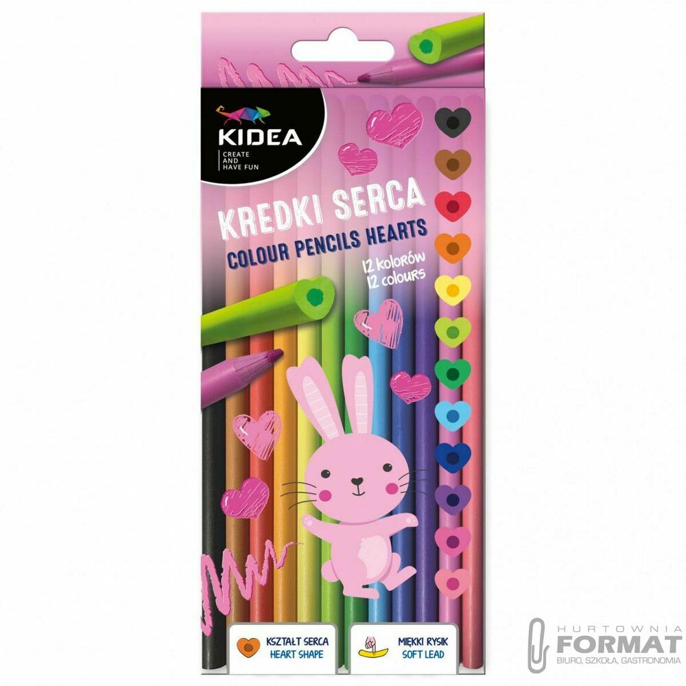 KREDKI SERCA 12 KOLORÓW KIDEA 1