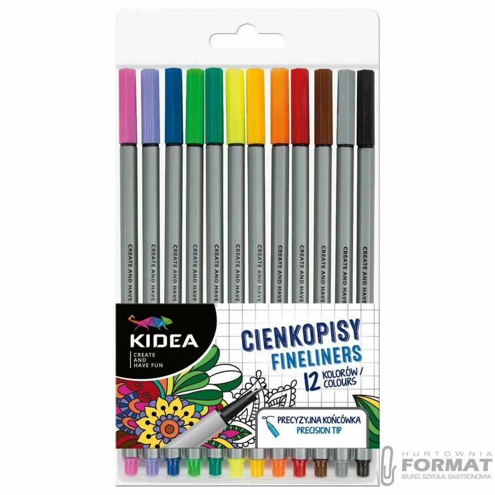 CIENKOPISY 12 KOLORÓW KIDEA 1