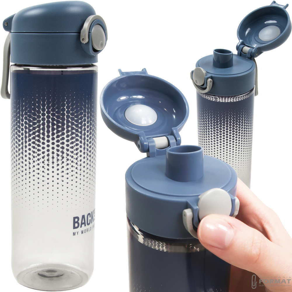 BIDON BUTELKA NA WODĘ BACKUP DERFORM NIETOKSYCZNY 600ml BPA FREE GRANATOWY 1