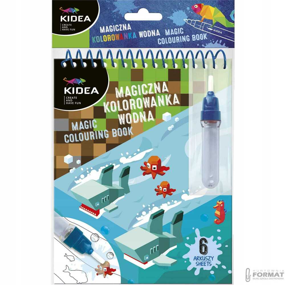 KIDEA MAGICZNA KOLOROWANKA WODNA PIXELE 1