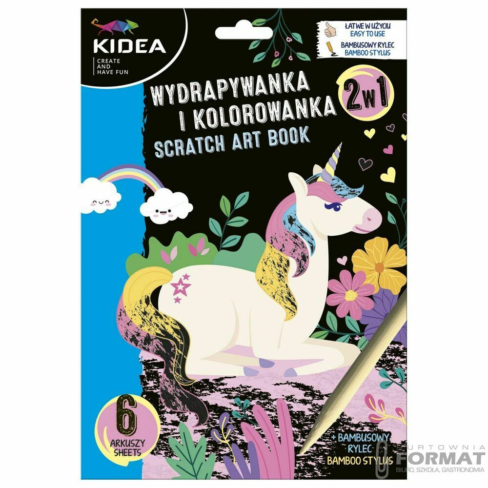 Wydrapywanka 180x260 Malowanka Jednorozec Kidea 1