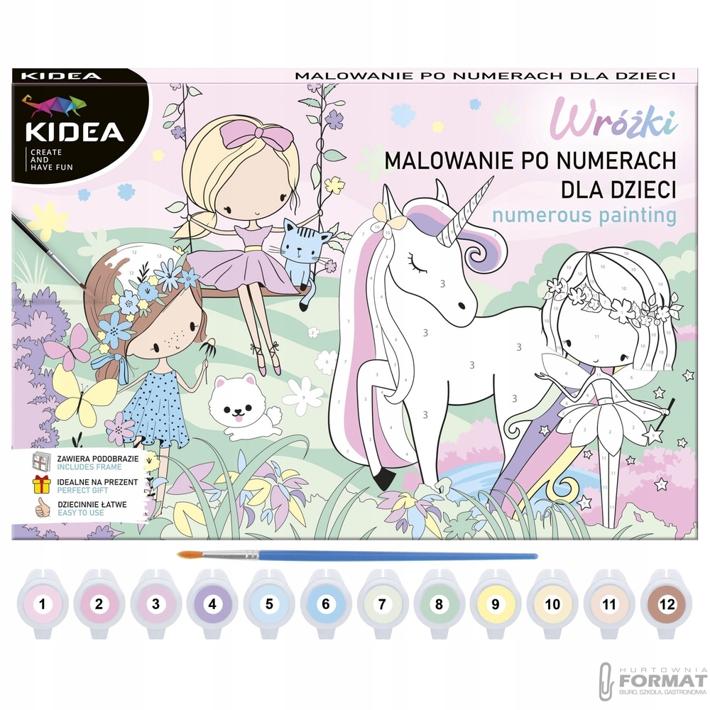 Malowanie po numerach JEDNOROŻEC Kidea 1