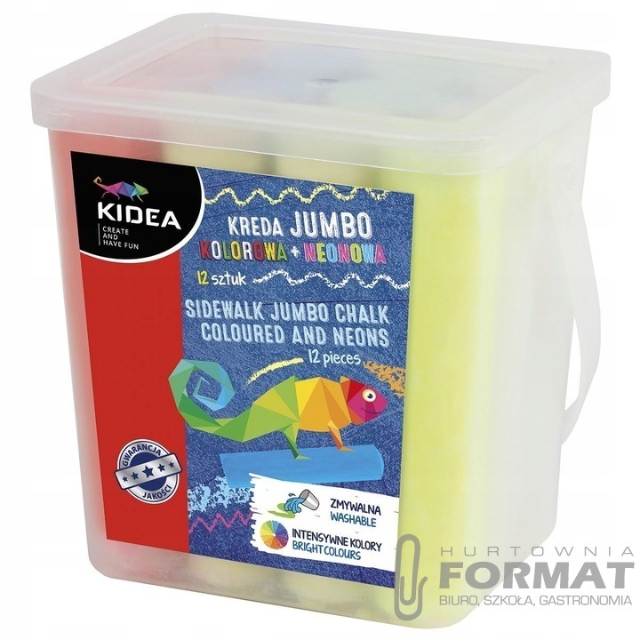 Derform Kreda Jumbo kolorowa+neonowa 12 szt. 1