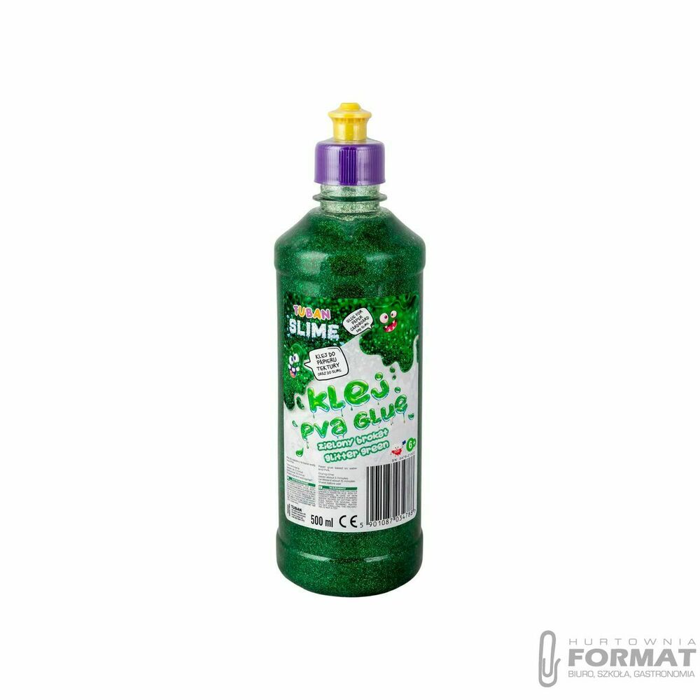 Klej artystyczny Tuban brokatowy zielony 500ml (TU3478) 1