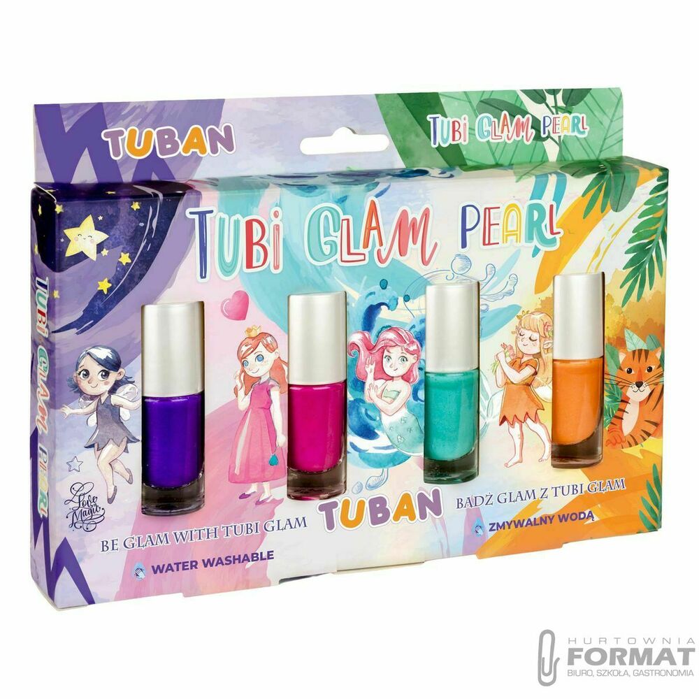 Lakier do paznokci Tuban Tubi glam zestaw 4 szt. kolory perłowe kolor: mix (TU3468) 1