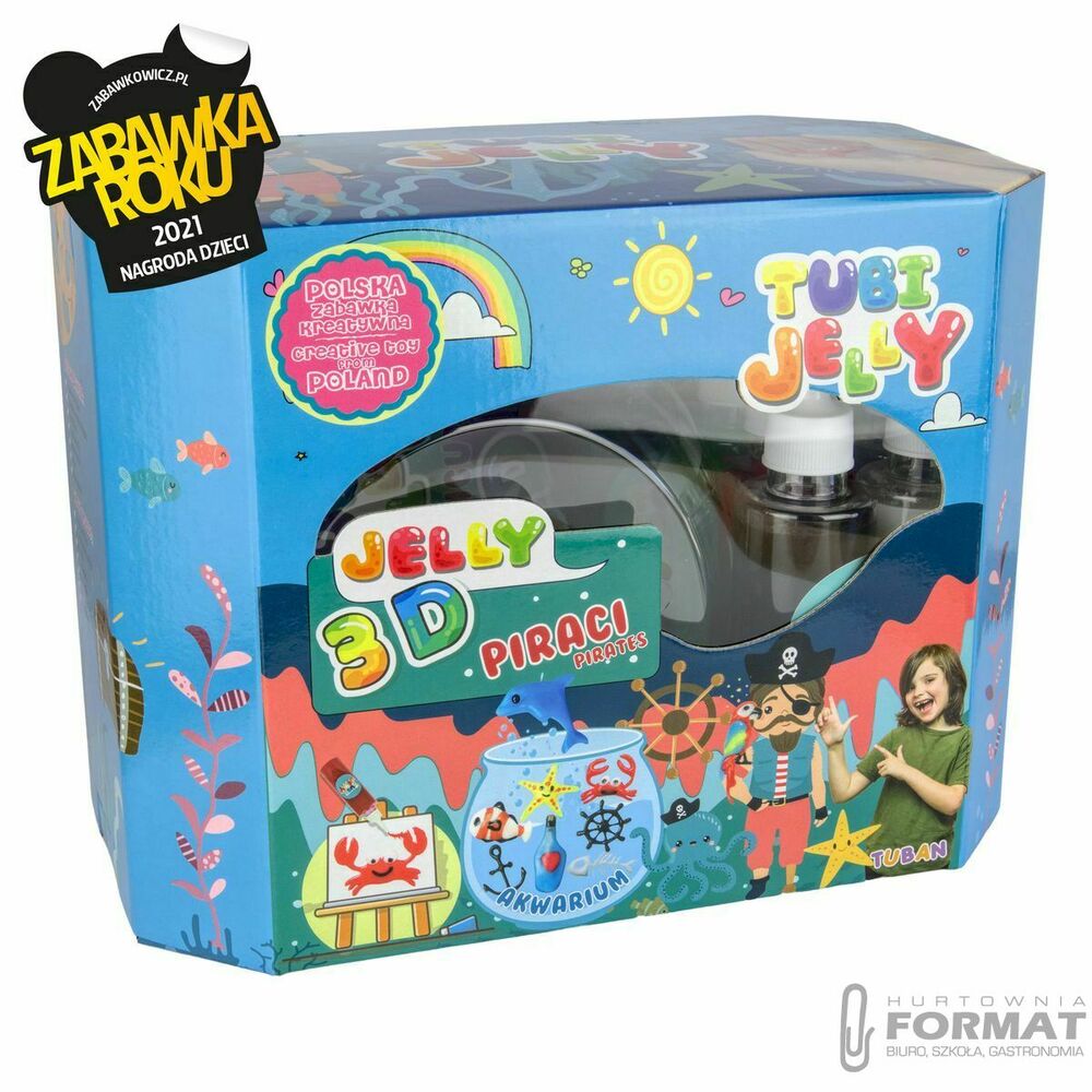 Zestaw kreatywny Tuban TUBI JELLY 8 KOLORÓW + DUŻE AKWARIUM ? PIRACI (TU 3332) 1