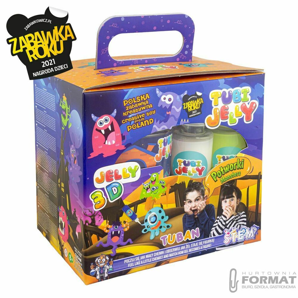 Zestaw kreatywny Tuban TUBI JELLY 6 KOLORÓW + MAŁE AKWARIUM  POTWORKI (TU 3329) 1