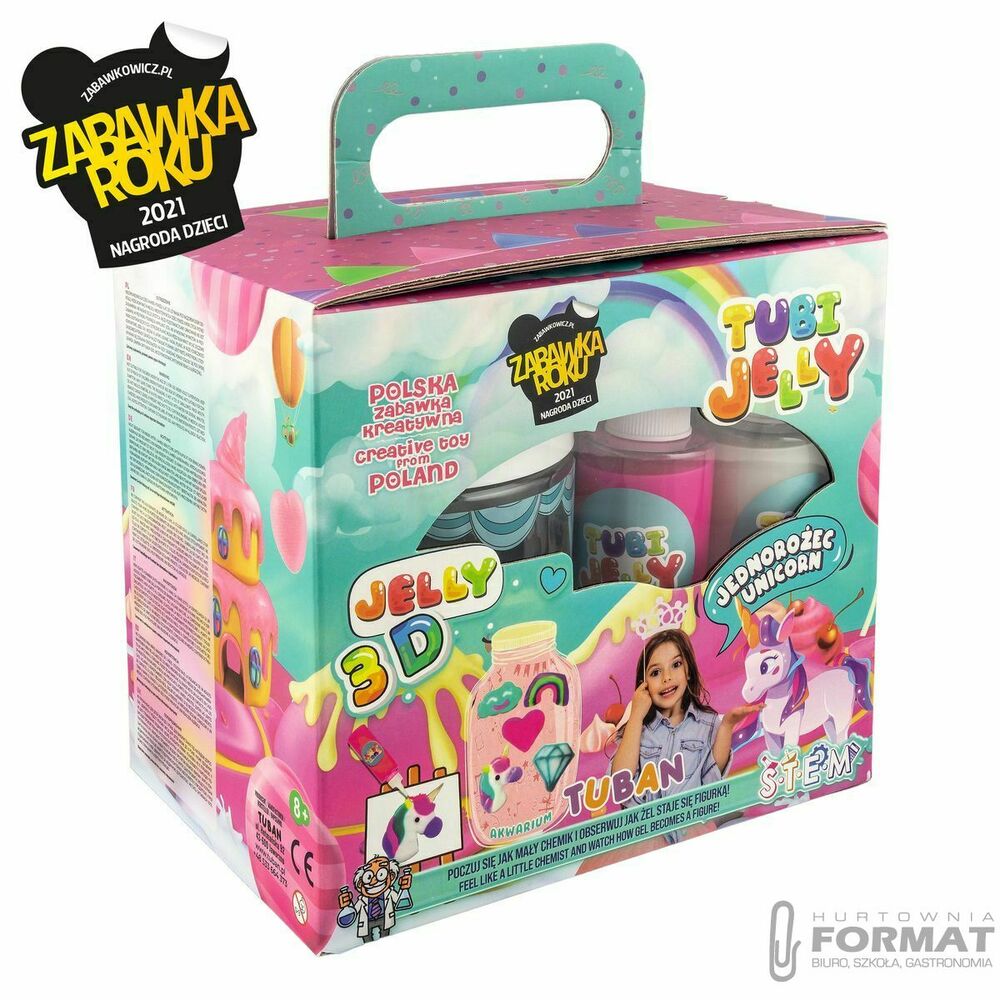 Zestaw kreatywny Tuban TUBI JELLY 6 KOLORÓW + MAŁE AKWARIUM  JEDNOROŻEC (TU 3328) 1