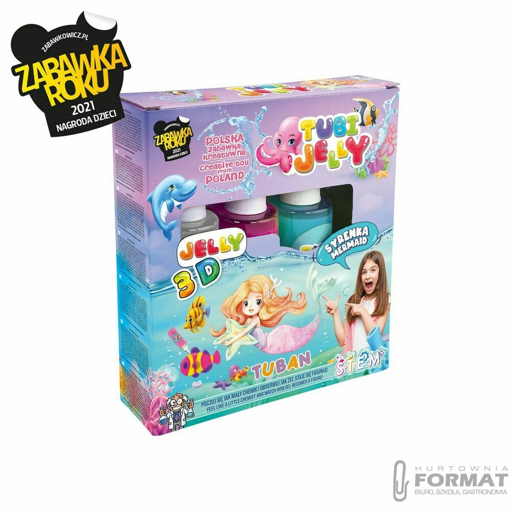 Zestaw kreatywny Tuban TUBI JELLY 3 KOLORY  SYRENKA (TU 3316) 1