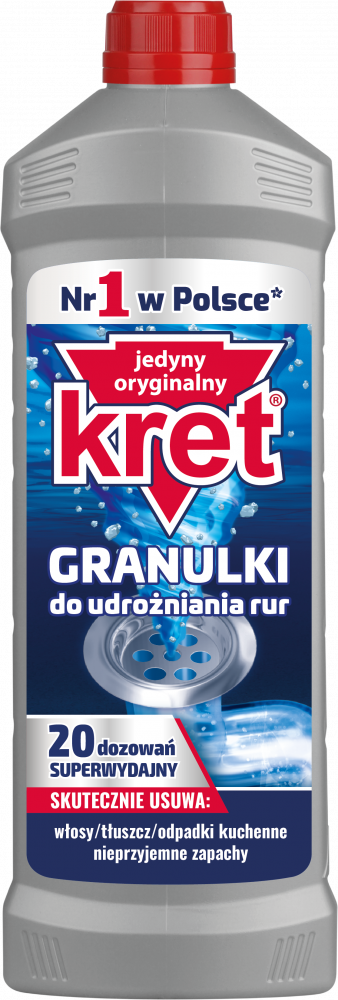 KRET Granulki do udrożniania rur 560 g 1
