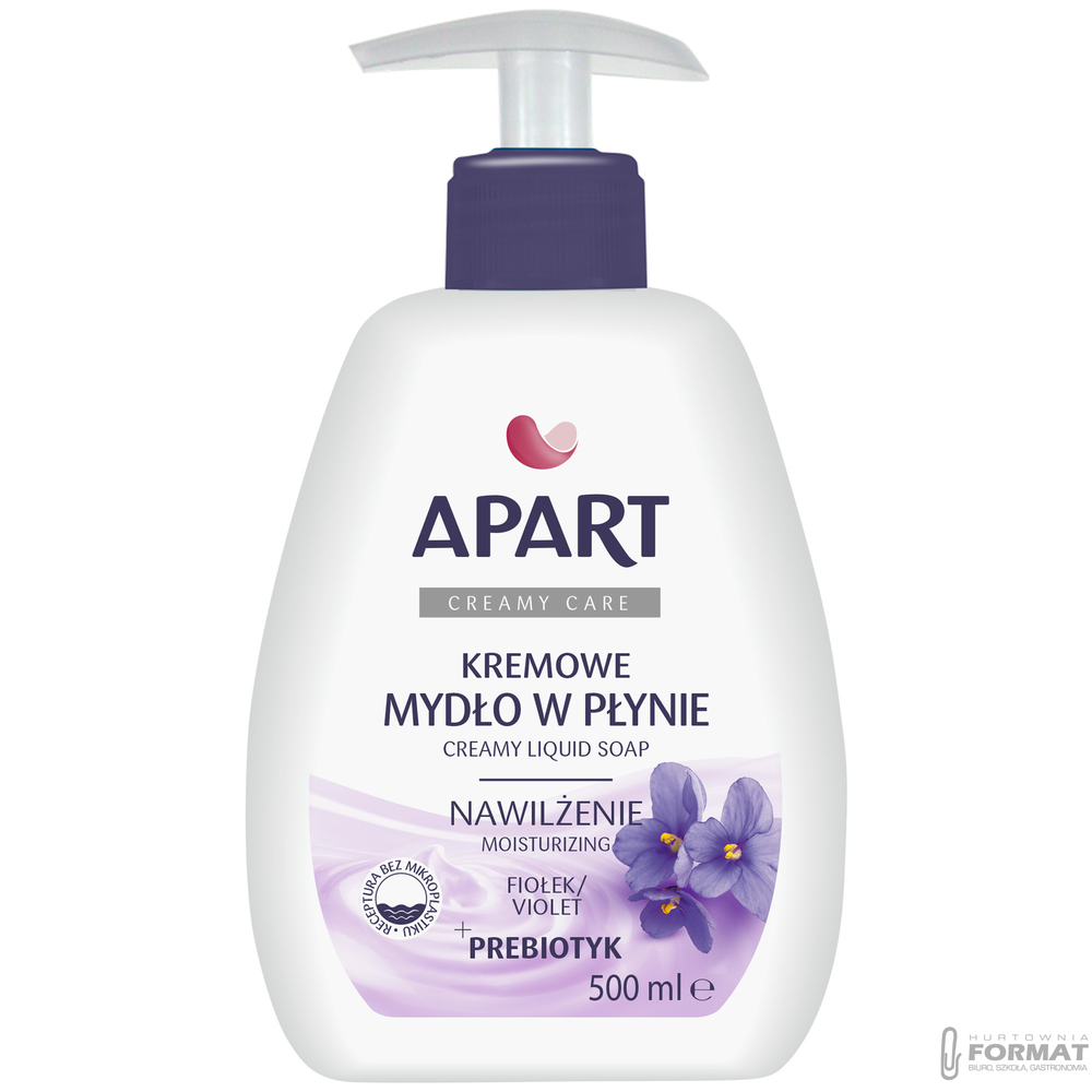 Apart Kremowe mydło w płynie fiołek + prebiotyk 500 ml 1
