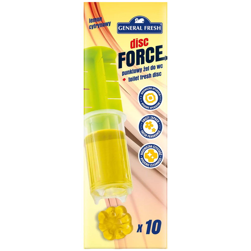 General Fresh WC krążek żelowy Lemon 60ml 10krążkó 1