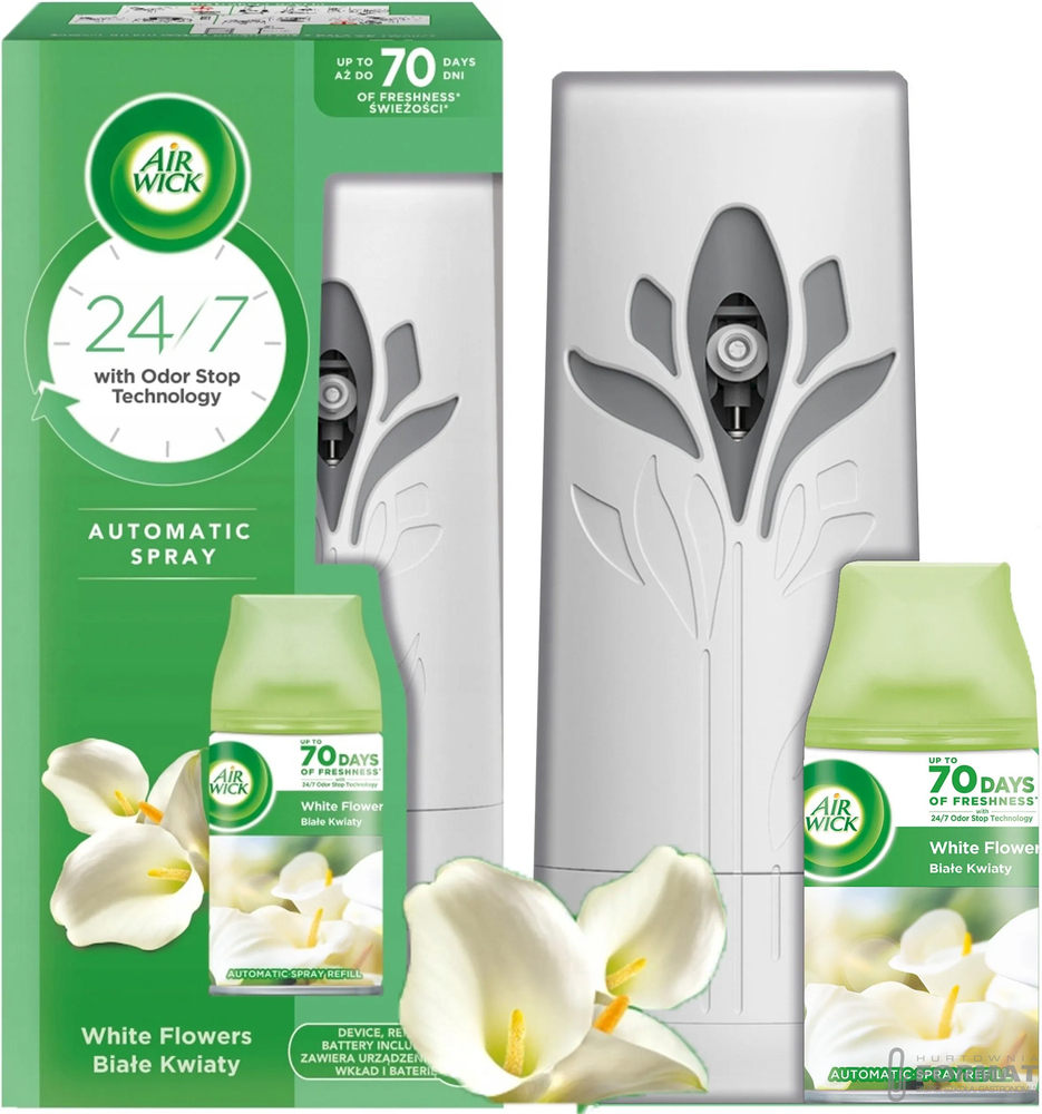 AIR WICK AUTOMATIC SPRAY BIAŁE KWIATY 1