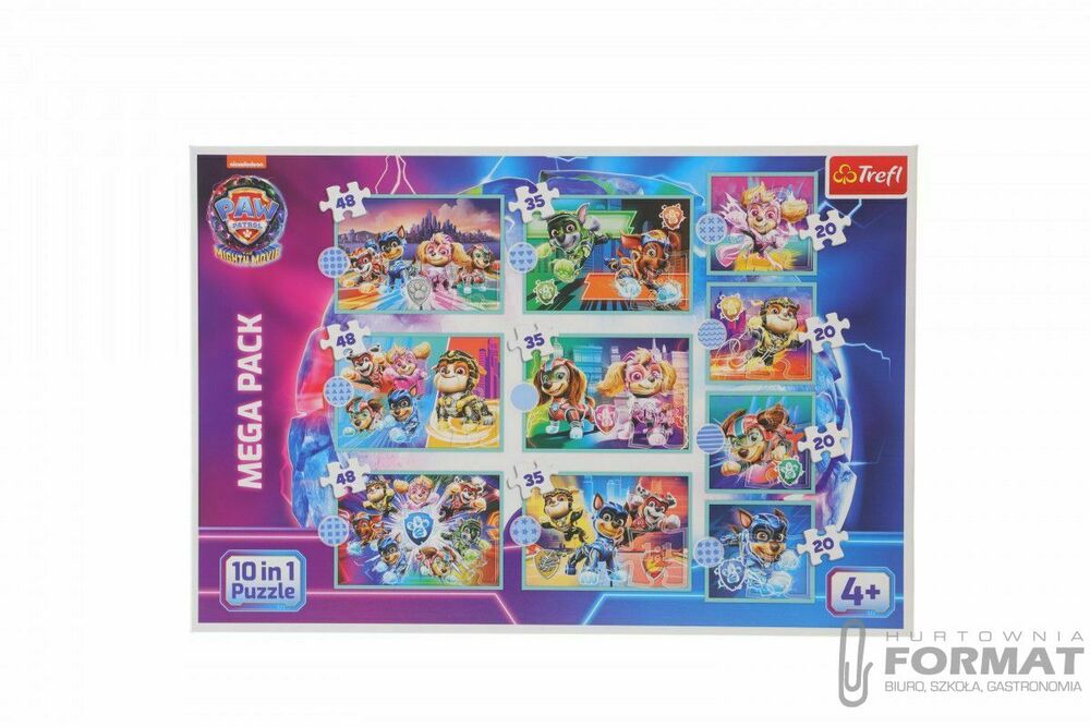 Puzzle 10w1 Wesoły dzień piesków. Psi Patrol. PAW 1