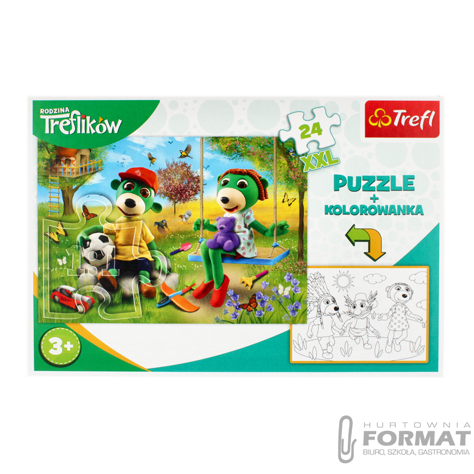 Puzzle 24 elementy z malowanką Rodzina Treflików 1