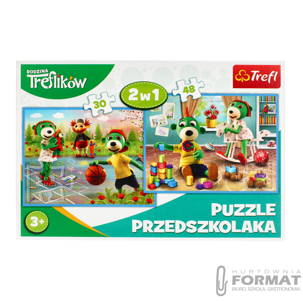 Puzzle 30+48 elementów Rodzina Treflików 1