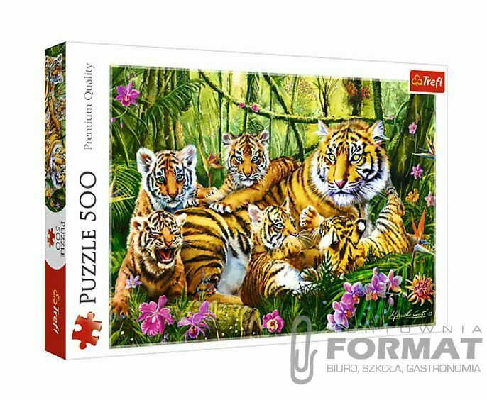 Puzzle 500 el. Rodzina tygrysów 37350 1