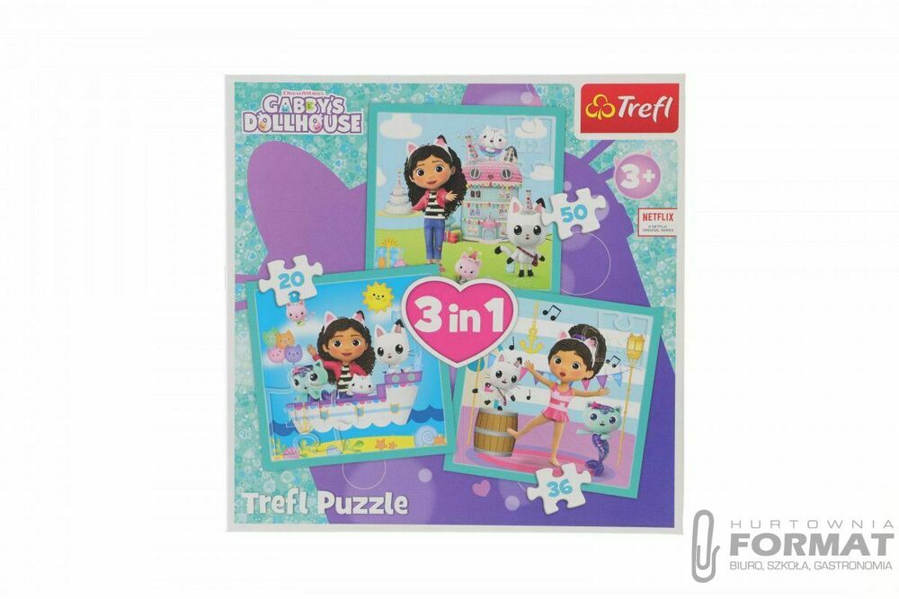 Puzzle Trefl Gabbi Aktywności Gabbi 3w1 el. (34871) 1