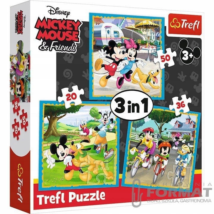 Puzzle 3w1 Myszka Miki z przyjaciółmi TREFL 1