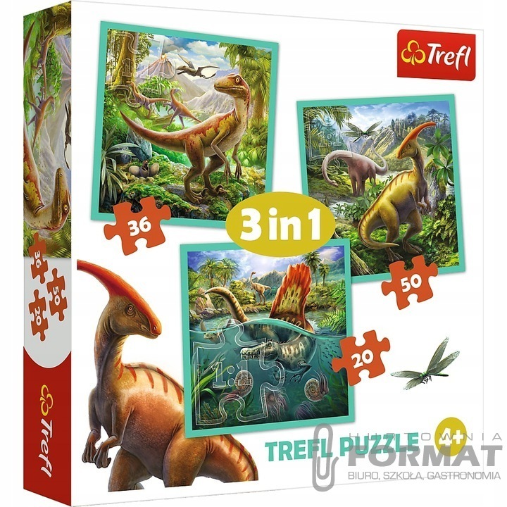 Puzzle 3w1 Niezwykły świat dinozaurów TREFL 1