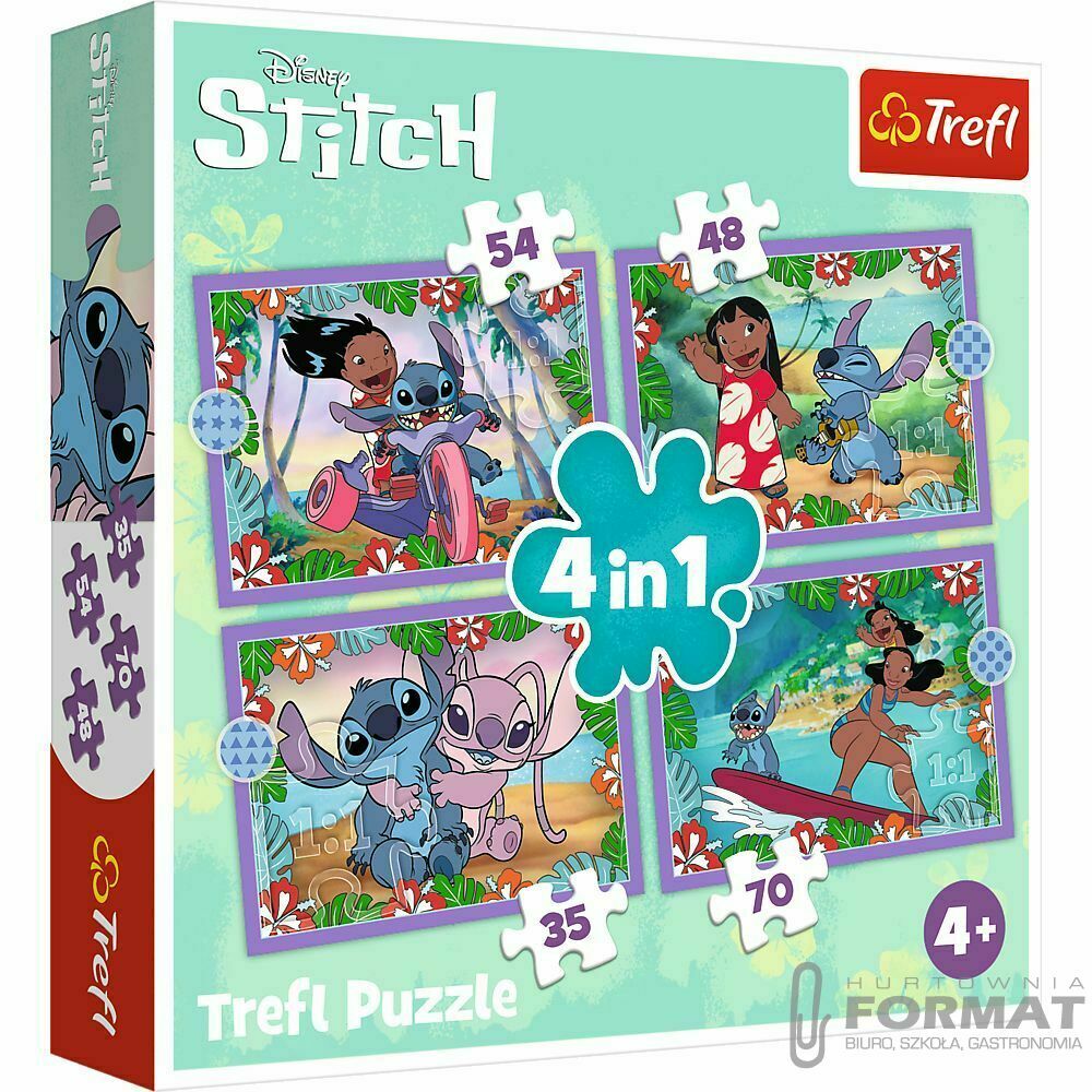 Puzzle Trefl Lilo&stitch 4w1 el. (34633) 1