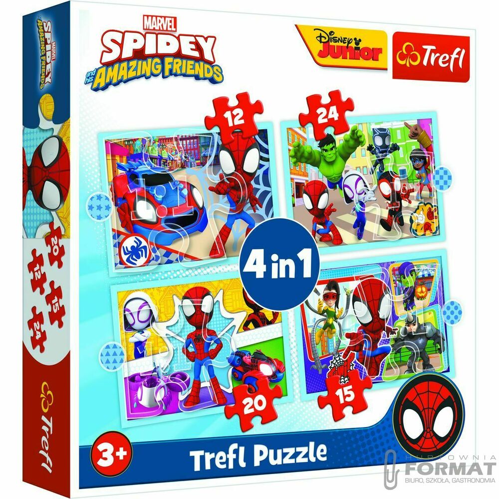 Puzzle 4w1 (12,15,20,24el) Ekipa Spiday'a Spiday i 1
