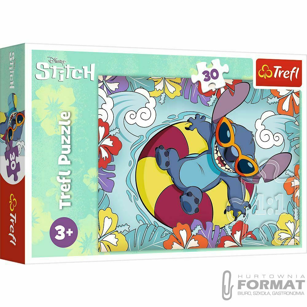 Puzzle 30el Lilo& Stitch na wakacjach TREFL 1